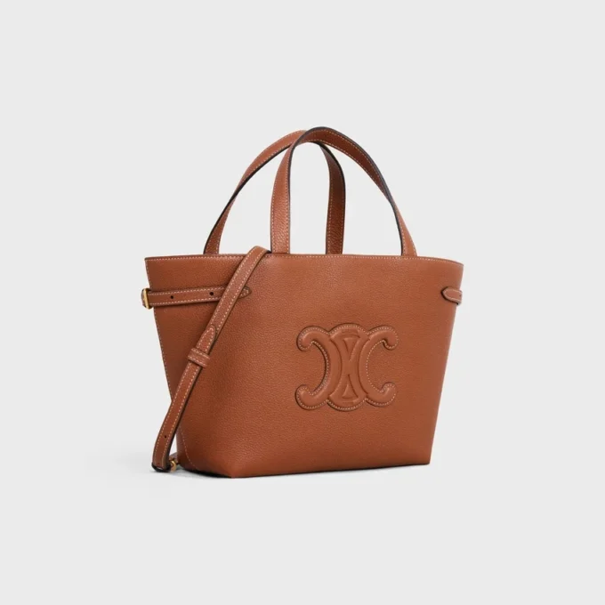 Mini Cabas Anais Cuir Triomphe z ziarnistej skóry cielęcej