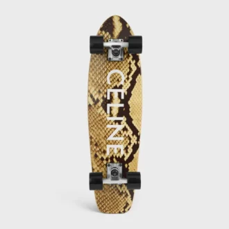 Mini Cruiser z drewna z nadrukiem pytona i CELINE