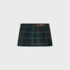 Mini spódniczka typu kilt z wełny w szkocką kratę