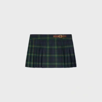 Mini spódniczka typu kilt z wełny w szkocką kratę