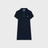 Mini sukienka polo z bawełny frotte