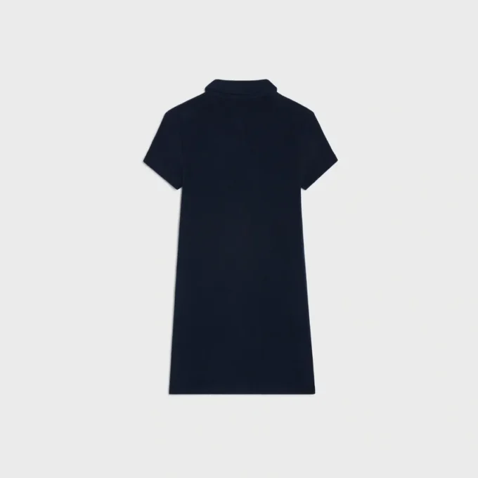 Mini sukienka polo z bawełny frotte