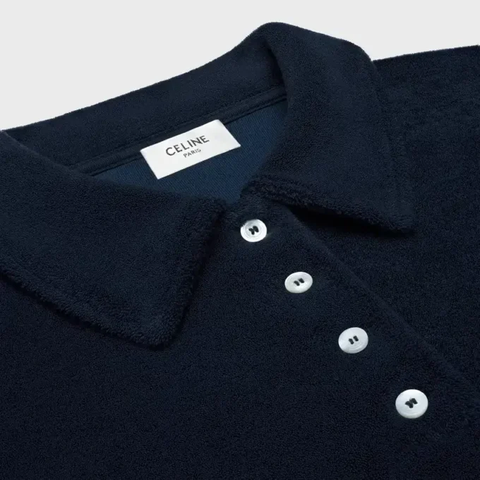 Mini sukienka polo z bawełny frotte