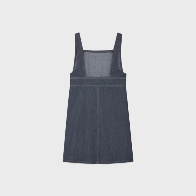 Mini sukienka w stylu empire z surowego denimu