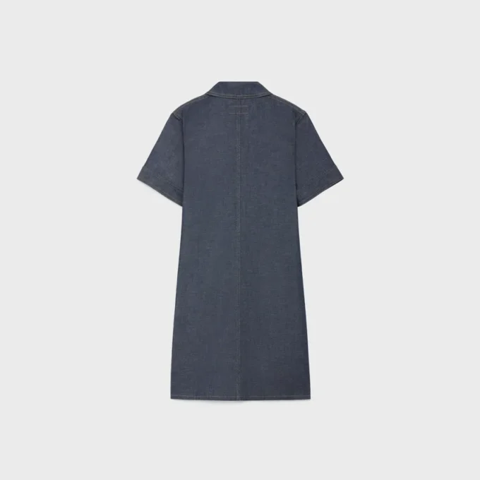 Mini sukienka z surowego denimu