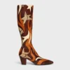Model – wysokie buty z patchworku z pytona Model – wysokie buty z patchworku z pytona