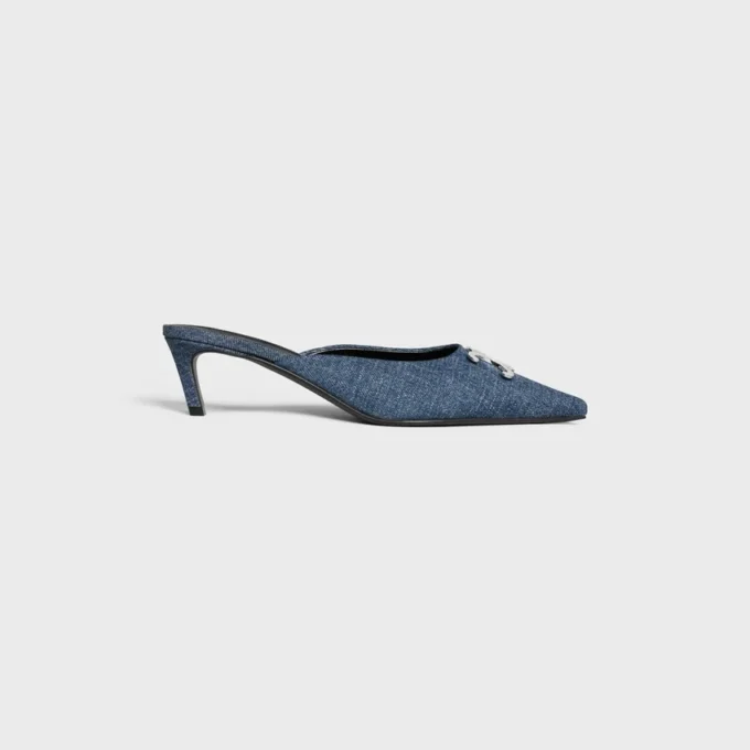 Mule CELINE Alma Triomphe z dżinsu Mule CELINE Alma Triomphe z dżinsu