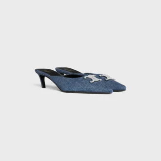 Mule CELINE Alma Triomphe z dżinsu Mule CELINE Alma Triomphe z dżinsu