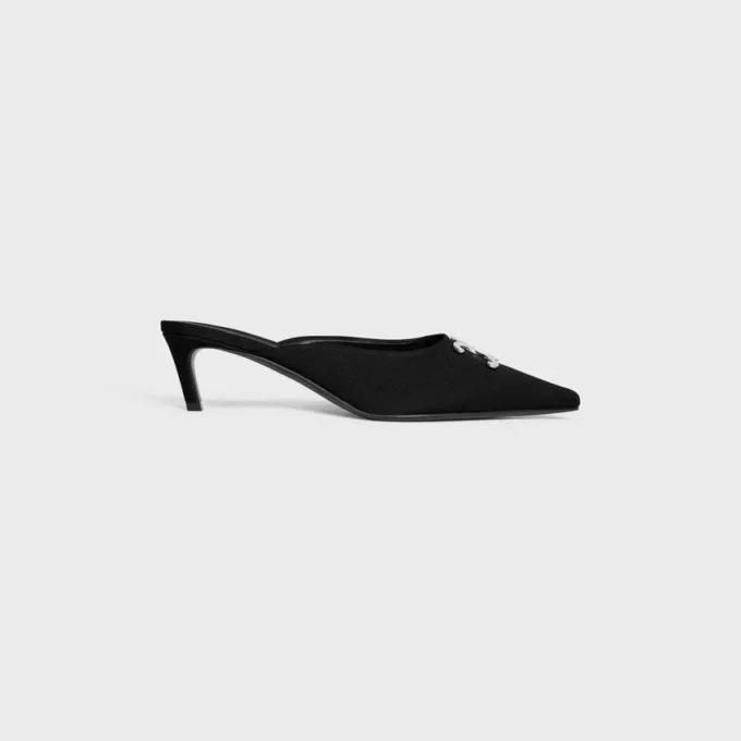 Mule CELINE Alma Triomphe z tkaniny gros-grain Mule CELINE Alma Triomphe z tkaniny gros-grain