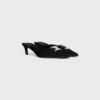 Mule CELINE Alma Triomphe z tkaniny gros-grain Mule CELINE Alma Triomphe z tkaniny gros-grain