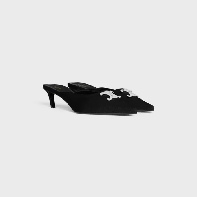 Mule CELINE Alma Triomphe z tkaniny gros-grain Mule CELINE Alma Triomphe z tkaniny gros-grain