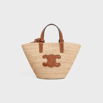 Nano Supple CELINE Classic Panier z rafii i skóry cielęcej