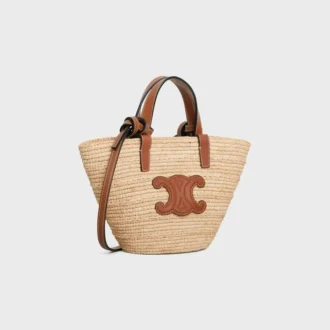 Nano Supple CELINE Classic Panier z rafii i skóry cielęcej