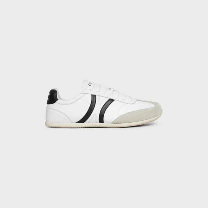 Niskie sznurowane trampki CELINE Jogger ze skóry cielęcej i zamszu Niskie sznurowane trampki CELINE Jogger ze skóry cielęcej i zamszu