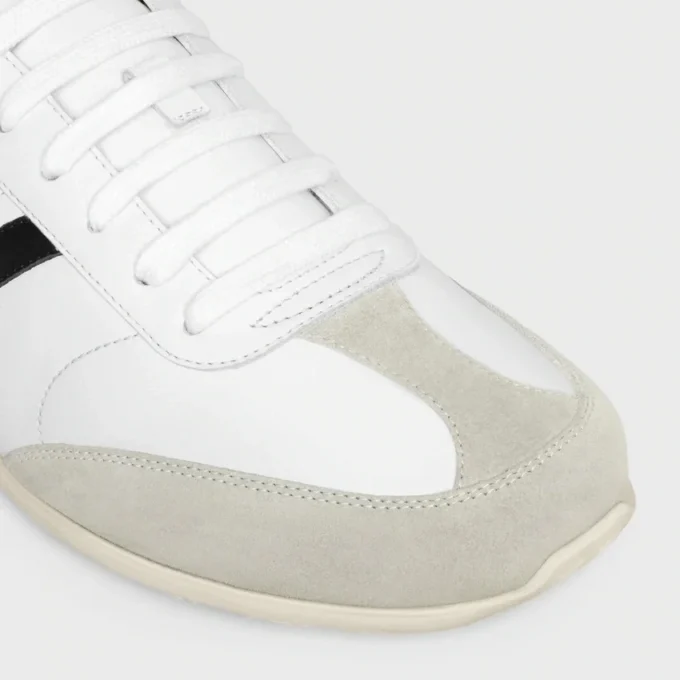 Niskie sznurowane trampki CELINE Jogger ze skóry cielęcej i zamszu Niskie sznurowane trampki CELINE Jogger ze skóry cielęcej i zamszu