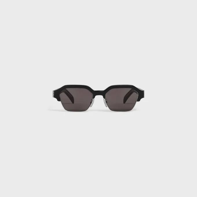 Okulary przeciwsłoneczne Black Frame 63 z oprawką z acetatu i metalu Okulary przeciwsłoneczne Black Frame 63 z oprawką z acetatu i metalu