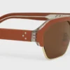 Okulary przeciwsłoneczne Black Frame 63 z oprawką z acetatu i metalu Okulary przeciwsłoneczne Black Frame 63 z oprawką z acetatu i metalu
