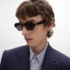 Okulary przeciwsłoneczne Black Frame 63 z oprawką z acetatu i metalu Okulary przeciwsłoneczne Black Frame 63 z oprawką z acetatu i metalu