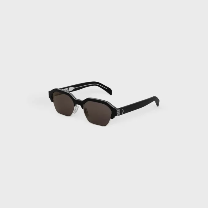 Okulary przeciwsłoneczne Black Frame 63 z oprawką z acetatu i metalu Okulary przeciwsłoneczne Black Frame 63 z oprawką z acetatu i metalu