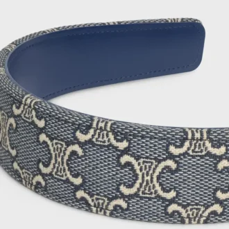 Opaska CELINE Jacquard Triomphe z bawełny, poliamidu, poliestru i skóry cielęcej