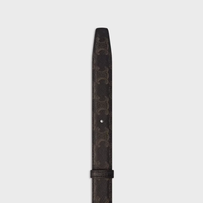Pasek dwustronny 25 mm z naturalnej skóry cielęcej i Triomphe Canvas Pasek dwustronny 25 mm z naturalnej skóry cielęcej i Triomphe Canvas