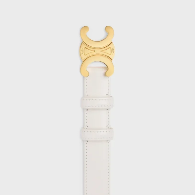Pasek Triomphe 25 mm ze skóry taurillon Pasek Triomphe 25 mm ze skóry taurillon