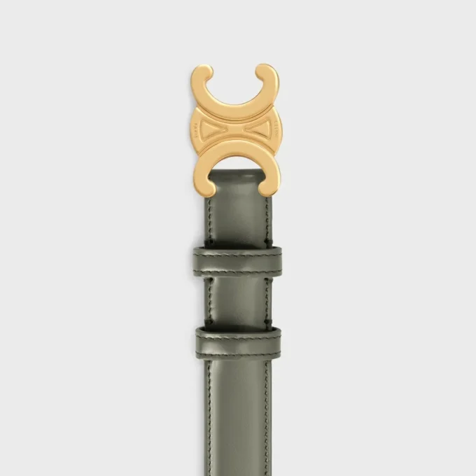 Pasek Triomphe 25 mm ze skóry taurillon Pasek Triomphe 25 mm ze skóry taurillon