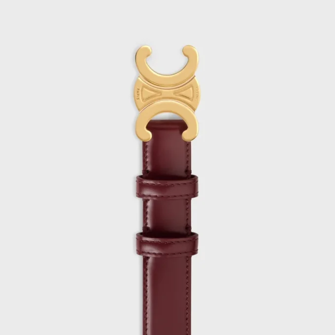 Pasek Triomphe 25 mm ze skóry taurillon Pasek Triomphe 25 mm ze skóry taurillon