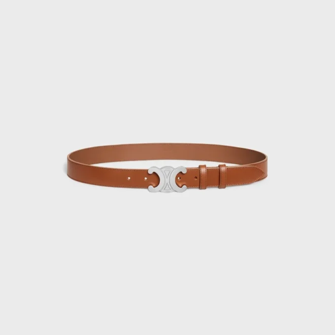 Pasek Triomphe 30 mm z vintage’owej skóry cielęcej Pasek Triomphe 30 mm z vintage’owej skóry cielęcej