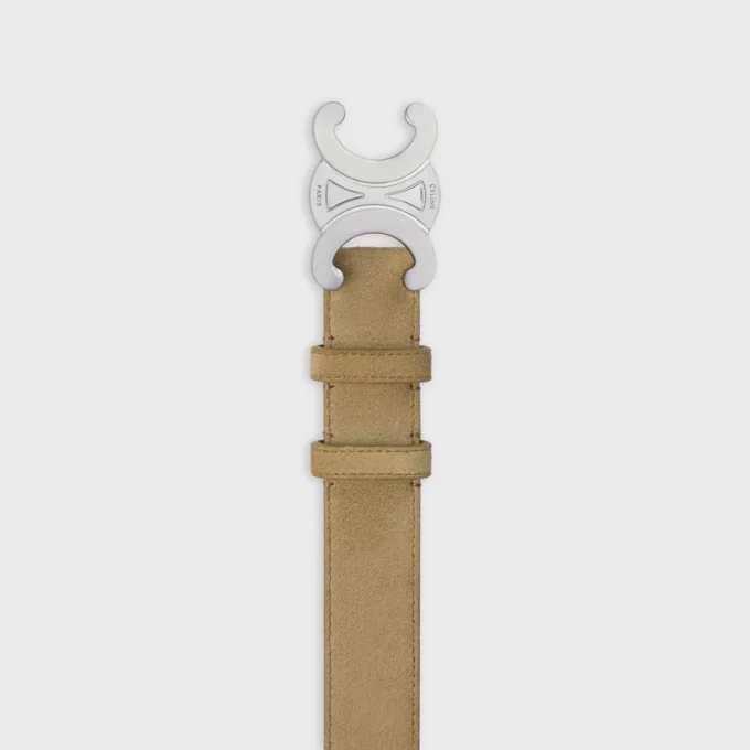 Pasek Triomphe 30 mm z zamszowej skóry cielęcej Pasek Triomphe 30 mm z zamszowej skóry cielęcej