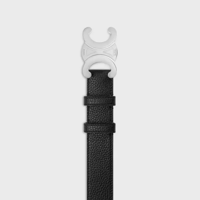 Pasek Triomphe 30 mm z ziarnistej skóry cielęcej Pasek Triomphe 30 mm z ziarnistej skóry cielęcej
