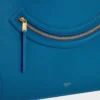 Płaska torba Luggage z błyszczącej skóry cielęcej