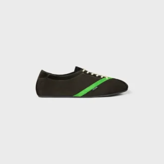 Płaskie trampki z groszki, aksamitu, zamszu koziego i jagnięcej skóry Płaskie trampki z groszki, aksamitu, zamszu koziego i jagnięcej skóry