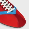 Płaskie trampki z groszki, aksamitu, zamszu koziego i jagnięcej skóry Płaskie trampki z groszki, aksamitu, zamszu koziego i jagnięcej skóry