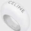 Pierścionek CELINE Sulky z emalią i mosiądzem z wykończeniem rodowym Pierścionek CELINE Sulky z emalią i mosiądzem z wykończeniem rodowym