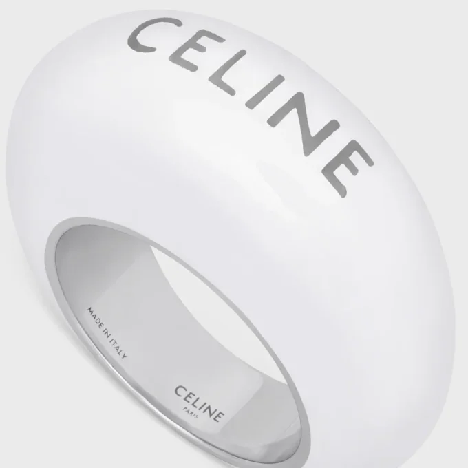 Pierścionek CELINE Sulky z emalią i mosiądzem z wykończeniem rodowym Pierścionek CELINE Sulky z emalią i mosiądzem z wykończeniem rodowym