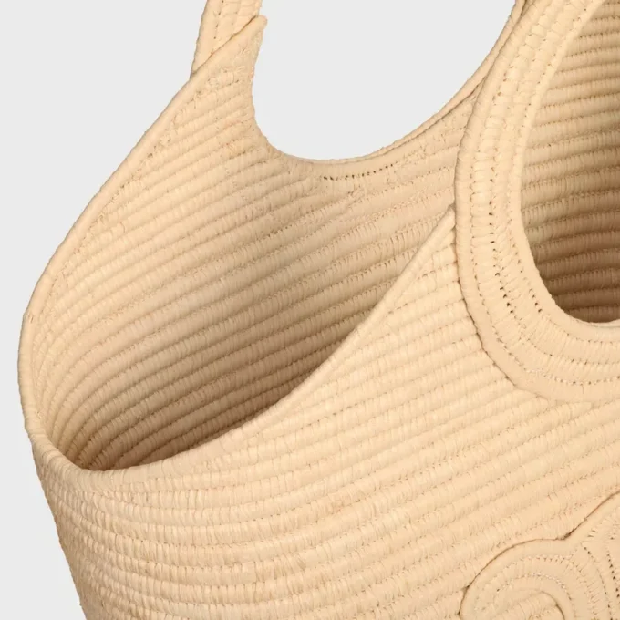 Pleciona torba typu panier z rafii