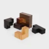 Puzzle Cube w drewnianym etui z naturalnej skóry cielęcej