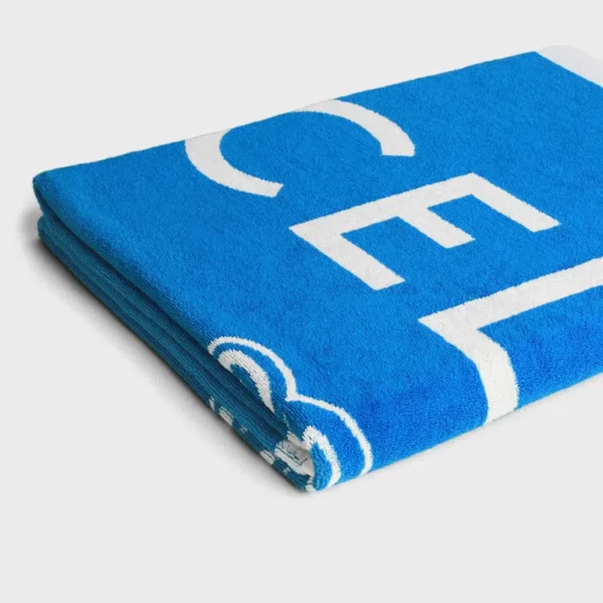 Ręcznik plażowy z bawełny frotte CELINE Triomphe Ręcznik plażowy z bawełny frotte CELINE Triomphe