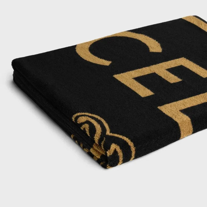 Ręcznik plażowy z bawełny frotte CELINE Triomphe Ręcznik plażowy z bawełny frotte CELINE Triomphe