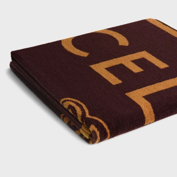 Ręcznik plażowy z bawełny frotte CELINE Triomphe Ręcznik plażowy z bawełny frotte CELINE Triomphe