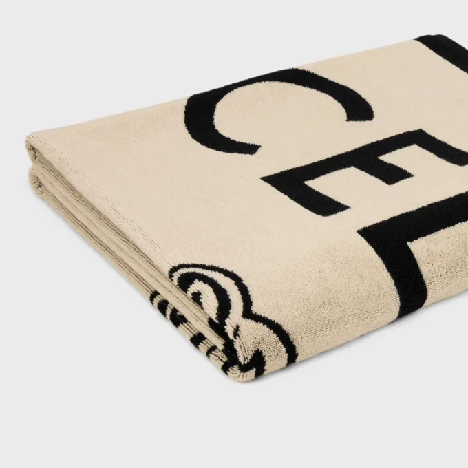 Ręcznik plażowy z bawełny frotte CELINE Triomphe Ręcznik plażowy z bawełny frotte CELINE Triomphe