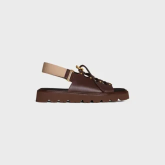 Sandały CELINE Billie Chunky z cielęcej skóry i tkaniny Sandały CELINE Billie Chunky z cielęcej skóry i tkaniny