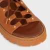 Sandały CELINE Billie Chunky z cielęcej skóry i tkaniny Sandały CELINE Billie Chunky z cielęcej skóry i tkaniny