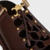 Sandały CELINE Billie Chunky z cielęcej skóry i tkaniny Sandały CELINE Billie Chunky z cielęcej skóry i tkaniny