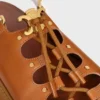 Sandały CELINE Billie Chunky z cielęcej skóry i tkaniny Sandały CELINE Billie Chunky z cielęcej skóry i tkaniny