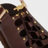 Sandały CELINE Billie Chunky z cielęcej skóry i tkaniny Sandały CELINE Billie Chunky z cielęcej skóry i tkaniny