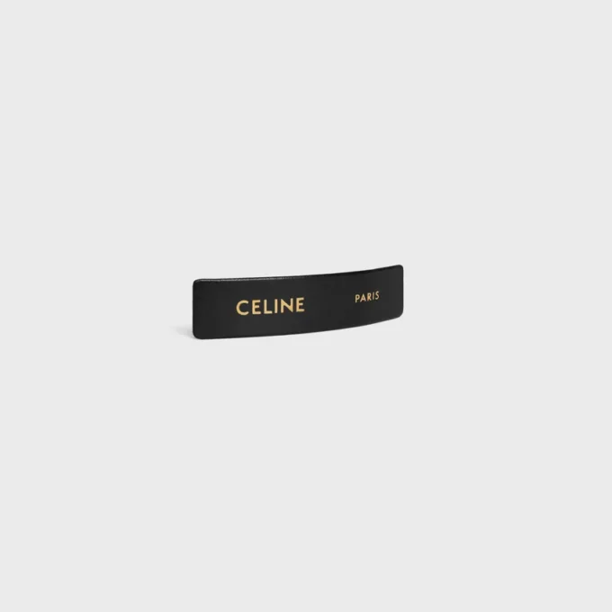 Spinka do włosów CELINE Paris z jagnięcej skóry, mosiądzu z wykończeniem w kolorze złotym i stali Spinka do włosów CELINE Paris z jagnięcej skóry, mosiądzu z wykończeniem w kolorze złotym i stali
