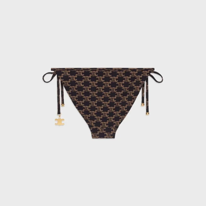 Spodnie do kostiumu kąpielowego Triomphe z matowej dzianiny z motywem Monogram Spodnie do kostiumu kąpielowego Triomphe z matowej dzianiny z motywem Monogram