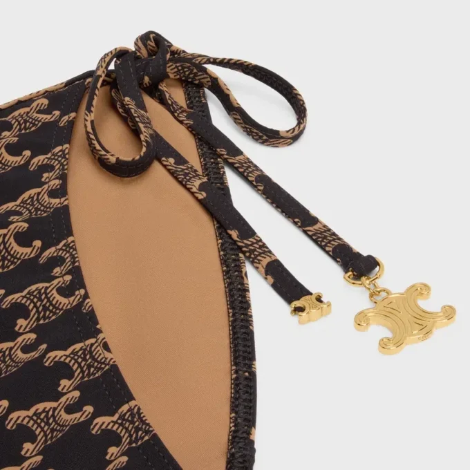Spodnie do kostiumu kąpielowego Triomphe z matowej dzianiny z motywem Monogram Spodnie do kostiumu kąpielowego Triomphe z matowej dzianiny z motywem Monogram